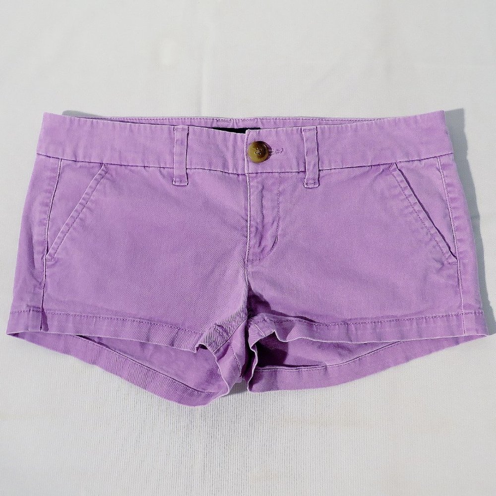 Lot of 3 Women's 2 & 5/6 (Actual 30.5" x 2.5") AEO & Aeropostale Shortie Shorts - Picture 6 of 11